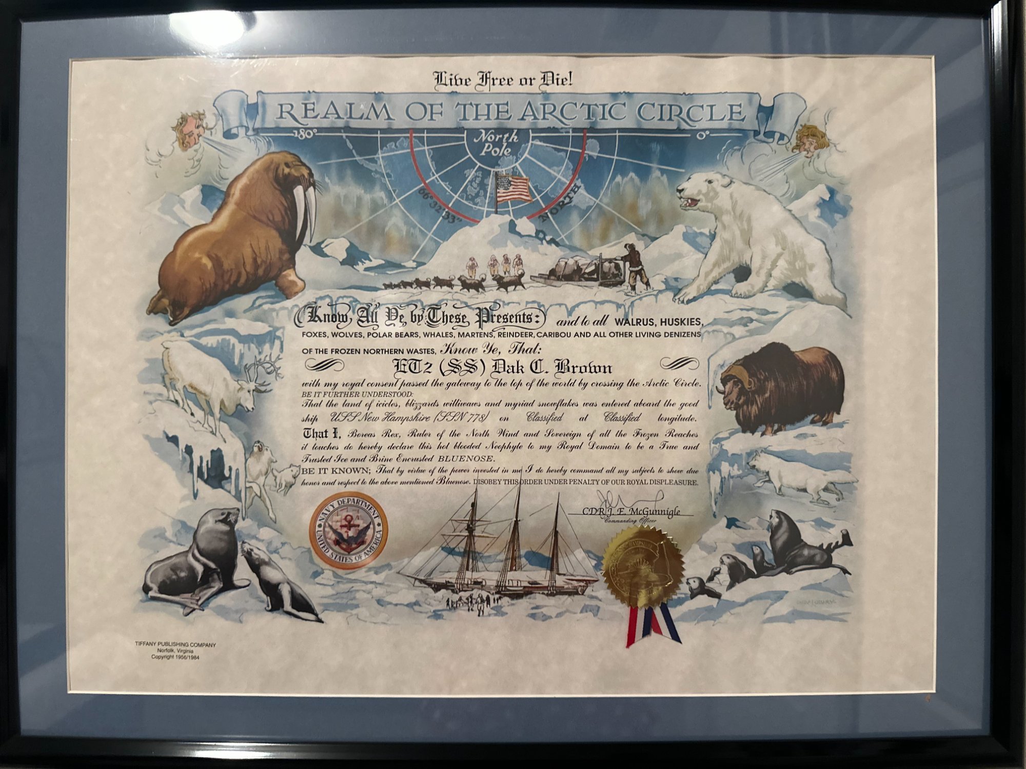 Blue Nose Certificate
